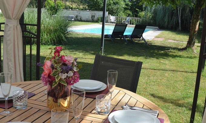 Cusset House | Château de Champagnat, pool, park, hot tub, for 10 guests, WiFi, A/C