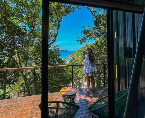 Rio das Pacas Ski Chalet | Chalé Sattva - Vista Mar - Florianópolis - SC - Brasil