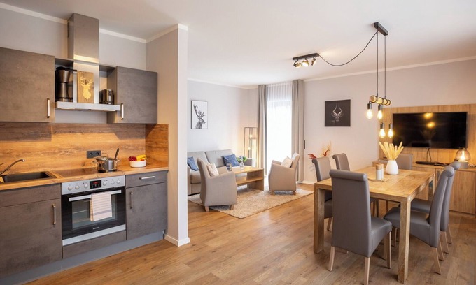 Hohegeiß Apartment | Chalet Bergzeit Family Wellness Suite für bis zu 12 Personen