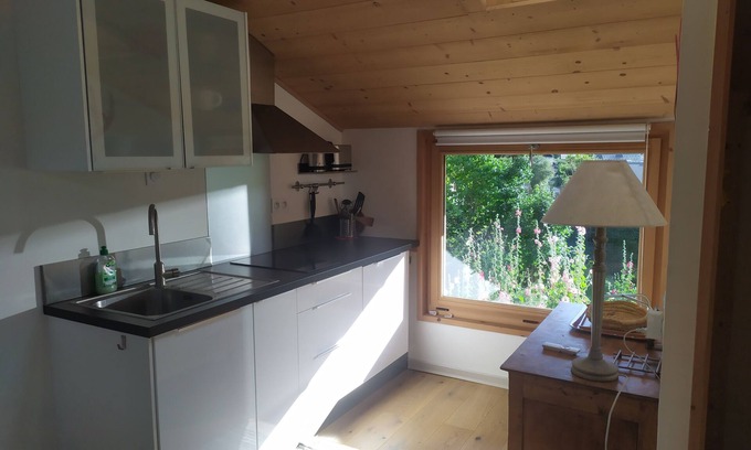 Les Bossons Apartment | Charmant Studio Dans un Espace Calme et Verdoyant