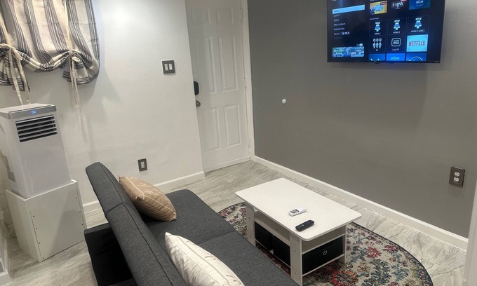 Uniondale Apartment | Charming 2-Bedroom Basement Retreat in Uniondale – AC, WiFi & More!