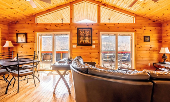 Draper House | Charming riverside with stunning views, cozy interiors, full amenities, and spacious decks.