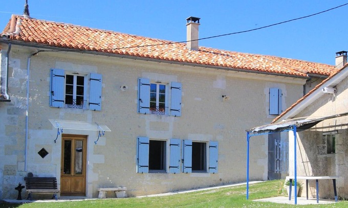 Chalais Cottage | Charming Stone Cottage with Private Yard, Fireplace, and Family Amenities in Tranquil Setting