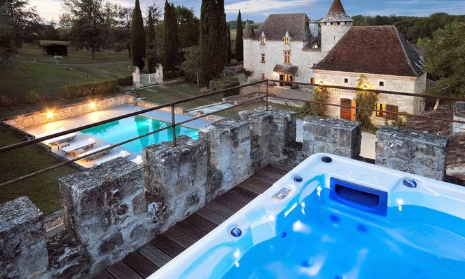 Saint-Caprais-de-Lerm Other | Château in Nouvelle-Aquitaine with Pool & Views