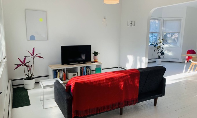 Wilkes-Barre House | Cheery Black House Filled with Light Close to Downtown