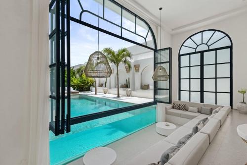 Taman Griya Villa | Chic All-White Villa with Pool and Fire Pit