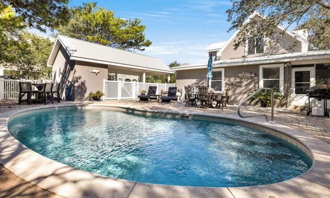 White's Gulfview House | Clareon by the Coast - Seacrest Home with Private Pool, Close to Beach, 3 Bikes