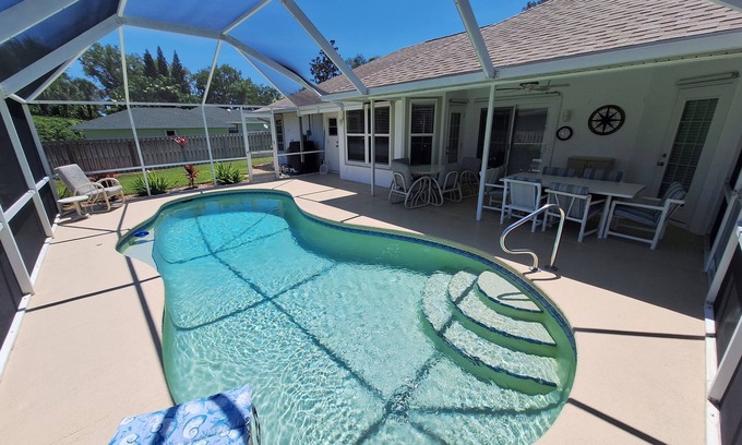 Sebastian Highlands House | 🍹🌞 Coastal Retreat! Heated Pool, Boat/RV Parking Double Lot, 3 miles to Beach!