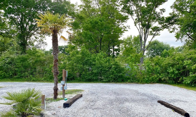 Morehead City RV Rental | Coastal Tiki Hideaway: Campsite #2, 30 Amp, Full Hook-up