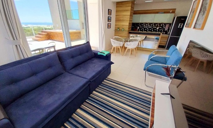 Campeche Norte Apartment | Cobertura Frente Mar Campeche - 3 quartos, jacuzzi