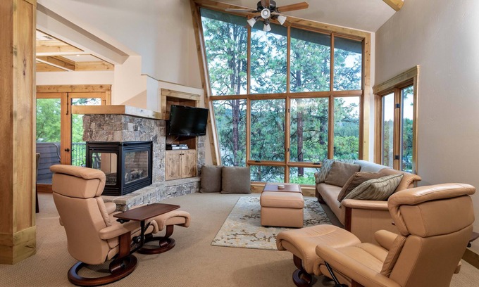 Bigfork Condo | Condo w/stone fireplace, great views, A/C - Marina Cay Estates Luxury Condo