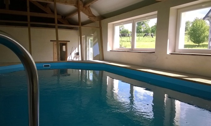 Saint-Germain-de-Coulamer Cottage | Country Cottage (Private indoor heated pool from end of March to mid-November)