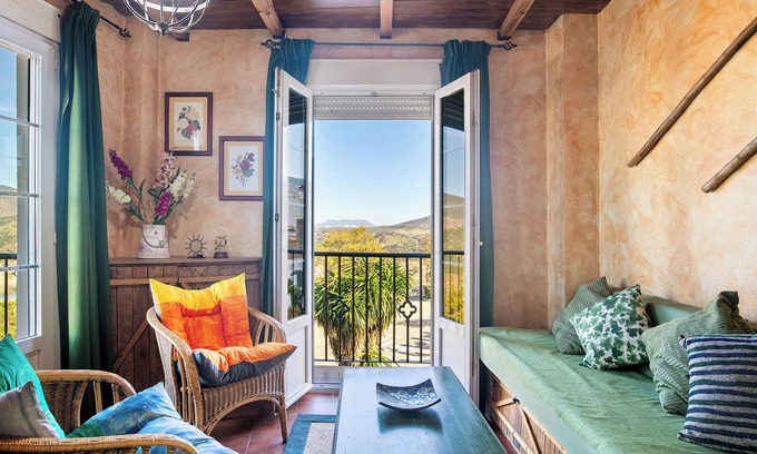 Zahara de la Sierra House | Country House 'Casa Azahar' with Lake View, Private Terrace and Wi-Fi