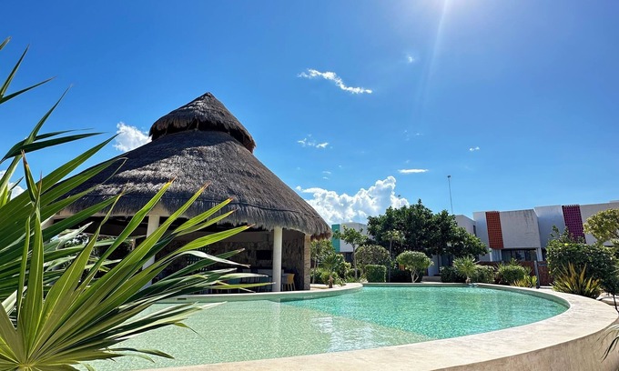 Chicxulub Puerto House | Cozy 2-bedroom townhome in enchanting Chicxulub with WiFi, private pool