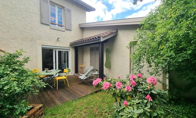 Saint-Galmier Cottage | Cozy 2-BR Home with Terraces, Garden, and Modern Amenities in Saint-Galmier