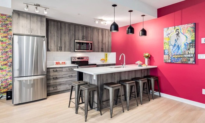 East Village Condo | Cozy 3BR unit with Arcade in the heart of Calgary