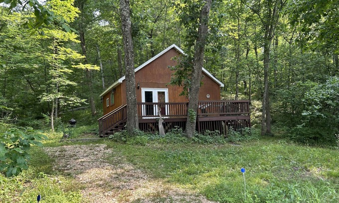 Easley Cabin | Cozy cabin getaway with hot-tub under stars!