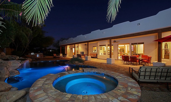 Anthem House | Custom home with heated spa and pool, 1 acre, No HOA, bring Rvs