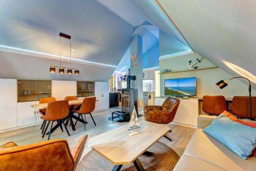 Ueckeritz Apartment | Dünenhaus Ückeritz UnserUsedomDe FeWo ca80qm mit privater Sauna und Kamin Parkplatz direkt am Strand 1I3