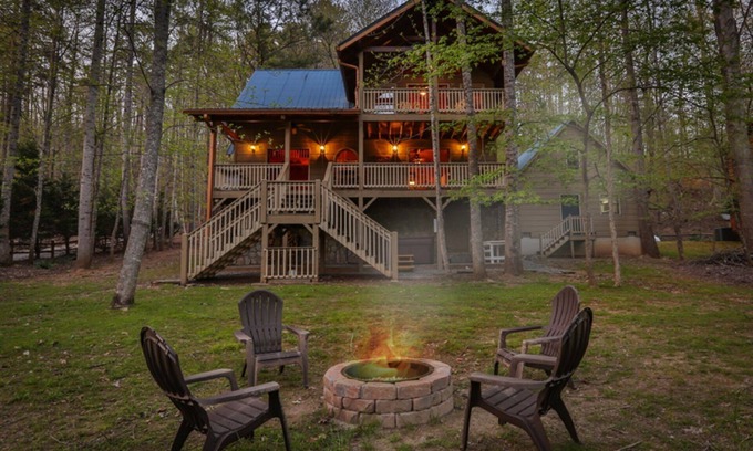 Ellijay Cabin | Deer River Retreat - River Front, Hot Tub, Dog Friendly/Minimum Age Requirement