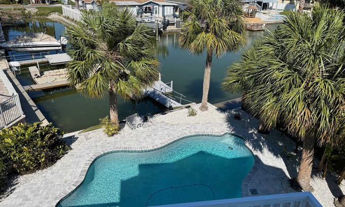 Spring Hill House | Direct Gulf Access Home w/Floating Dock and Pool