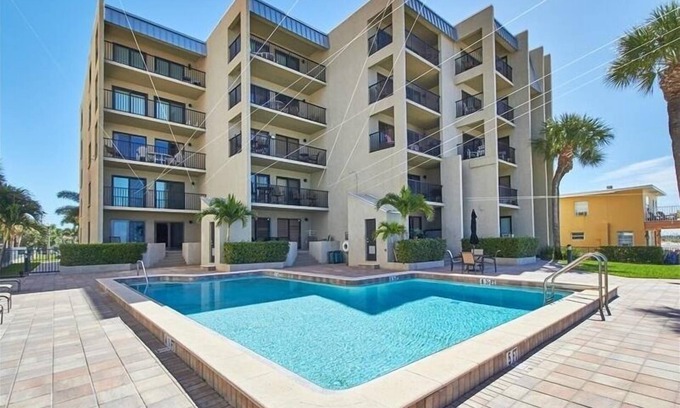 Redington Shores Condo | Direct Gulf Front Balcony overlooking the Sparkling Turquoise Waters of the.