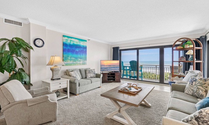 New Smyrna Beach Condo | Direct Oceanfront Unit with Fantastic North and South Beach Views