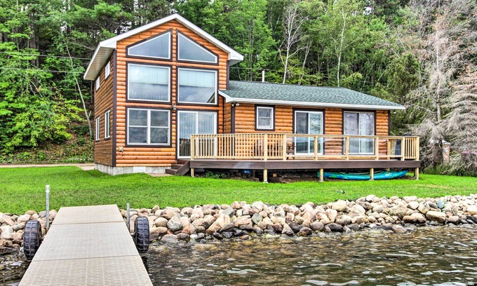 Motley Cabin | Dock & Fire Pit: Shamineau Lake Retreat!