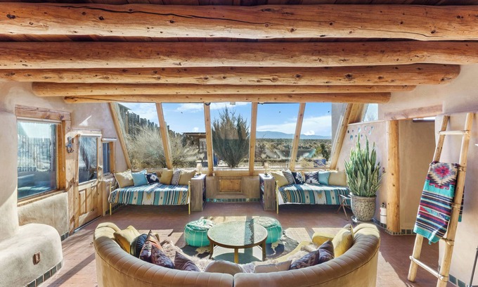 Taos House | Earthship Sanctuary and Spa with Panoramic Mesa Views