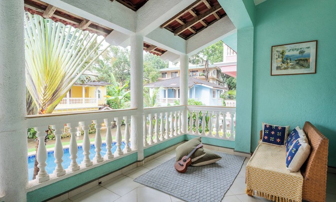 Nagoa Villa | Élan - A Cozy 3BHK Duplex Villa w Pool in North Goa
