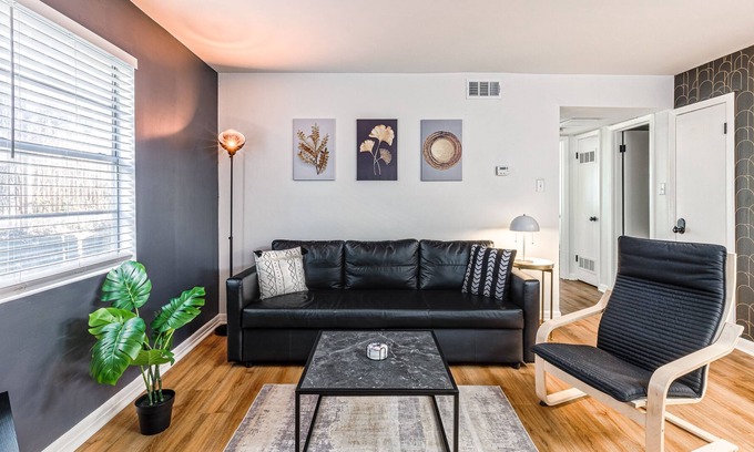 Medical District Apartment | Elegant King Suite Downtown with Free Parking