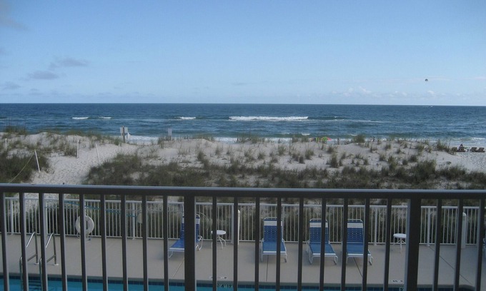 Gulf Shores Condo | Elevated First Floor Beachfront w/Beautiful Balcony Views