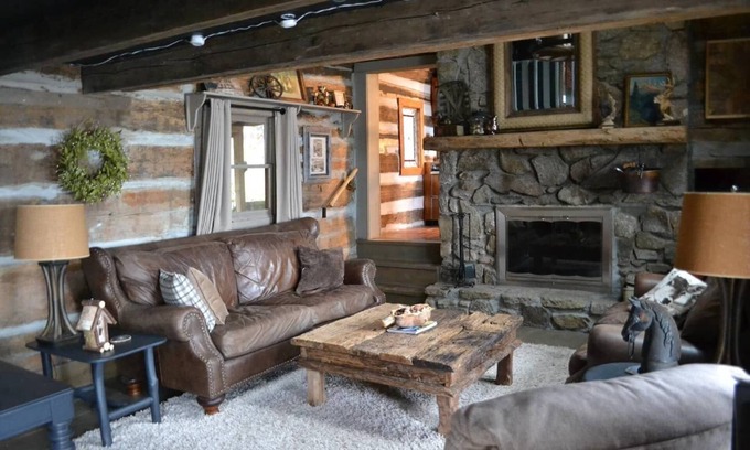 Wolf Laurel House | Enjoy this 100+ year old cabin in the gated Wolf Laurel Resort community.