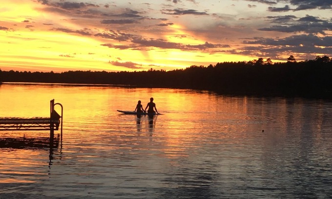 Minong Cabin | Escape! Beautiful 2 Bdrm Cabin w/2 Bunkhouses- 9 Acres & 275’ of Sandy Lakeshore