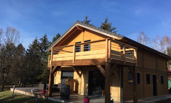Langatte House | Exclusive feel-good house with fireplace, sauna, large terrace near the swimming lake