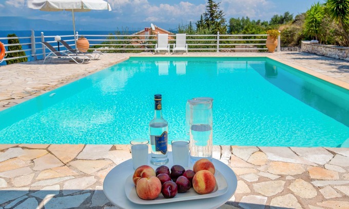 Katsimatika Villa | Experience Paxos at Petros Villa in Yioliskari Beach, Sea Views, WiFi
