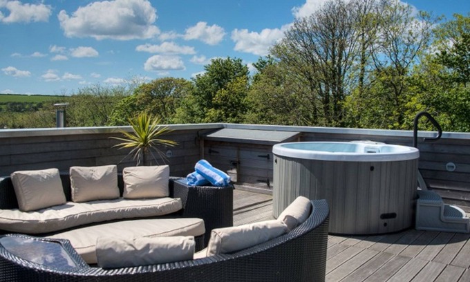 Talland House | Fabulous property with extensive roof terrace, reached by a spiral staircase, affords panoramic view