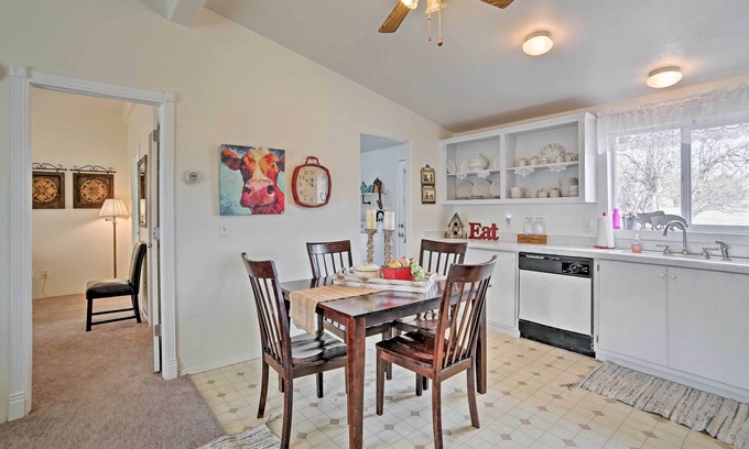 Ferron House | Ferron Home w/Porch & Mtn Views - Walk to Town