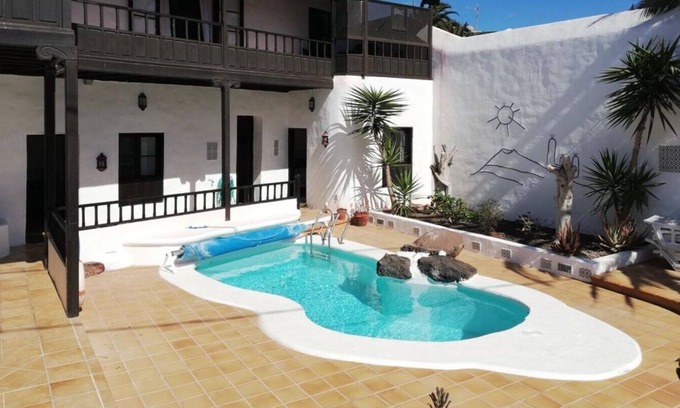 Guime Villa | Finca with private electrically heated pool...sleeps six in Guime.Lanzarote.