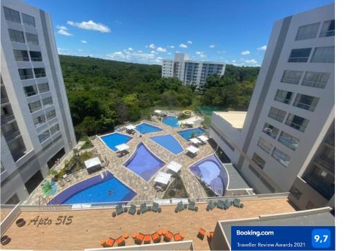 Pousada do Rio Quente Apartment | Flat Park Veredas com Vista Piscina Frigobar e Fogão