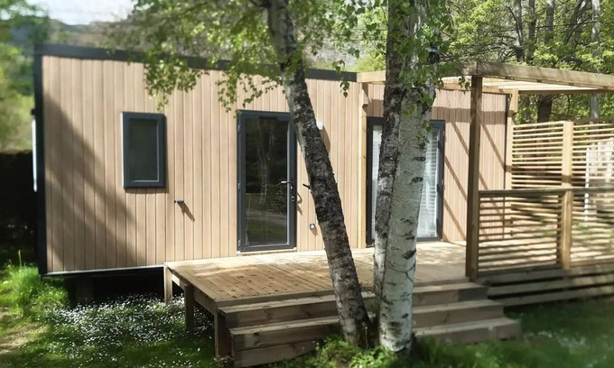 Vicdessos House | Flower Camping LA BEXANELLE * - Home Flower Premium 29 m2 - 2 bedrooms + TV + LV + terrace 4 people