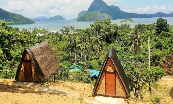 El Nido RV Rental | Forest Camp El Nido is a campground native huts-overlooking sea view.