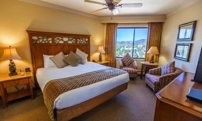 Tahoe Village Hotel | Forest-Facing Villa: 4 Rooms, Hot Tubs, Pools, Sports Courts & Arcade Fun