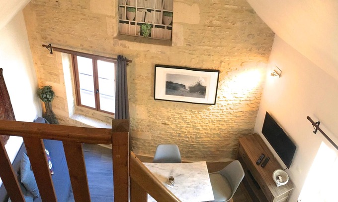 Bernieres-sur-Mer Cottage | Gîte-Private Bathroom-Garden View-DUNE