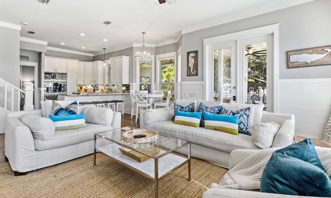 Seacrest House | Geauxing Coastal - Sleeps 10, 3 BR 3BA, Bikes, Community pool. 5 Min walk to the beach!