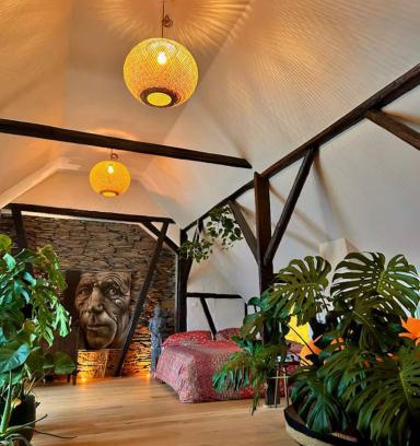 Pellenz Apartment | Gemütliches Dachzimmer mit Kamin