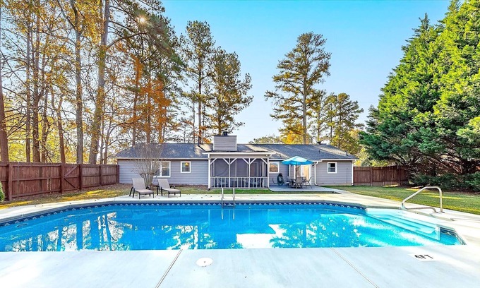 Kennesaw House | GoodKarma Rentals - Kennesaw Oasis-Exclusive Pool Comfy 4BDR Sleeps 14+Family Re