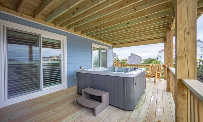 Ocean Isle Estates House | Grand beach home with elevator, private hot tub, game room, & pool access