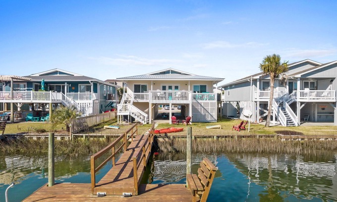Ocean Isle Beach House | Great for Family and Rest! Newly updated 4BR Canal House, Short Walk to Beach!