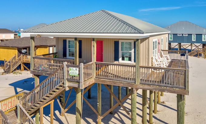 Dauphin Island House | Gulf Front 3BR Home - Beach is your backyard!